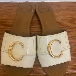 Chloe C Logo Slide size 39.5/Us 9.5